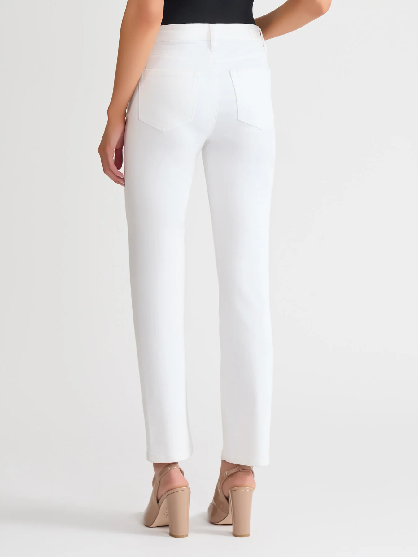Petite Lexington Straight Leg Jeans, Soft White - Image 3