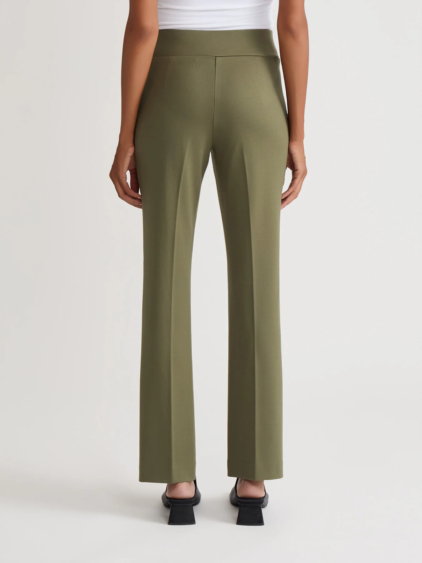 Plus Pull-On Pintuck Trouser, Serenity Knit - Image 3