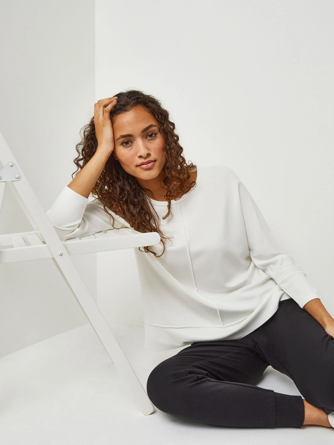 Plus Size Seam Detail Dolman Tunic - Image 6